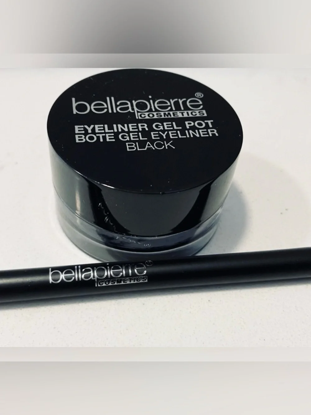 Bellapierre Cosmetics Black Gel Eyeliner Pot with Applicator Brush New